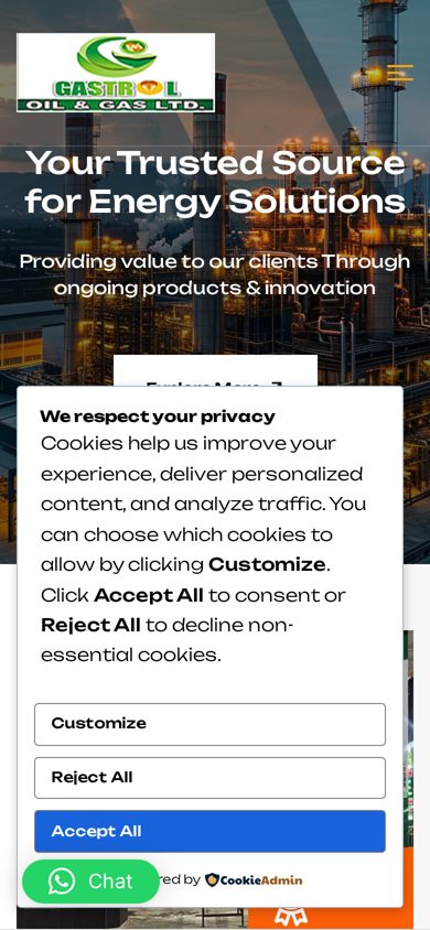 Gastrol Oil and Gas Ltd - Oil and Gas mobile website preview